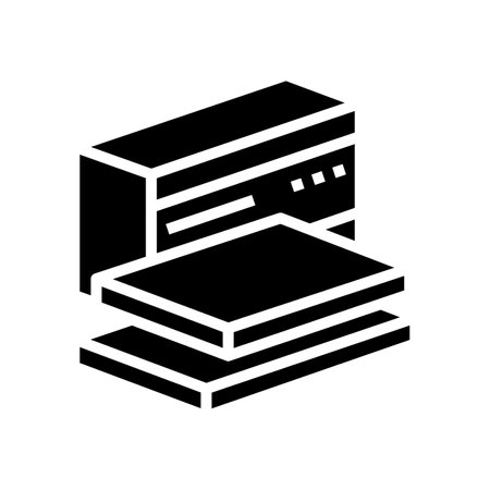 packaging mineral wool glyph icon vector. packaging mineral wool sign. isolated contour symbol black illustrationのイラスト素材