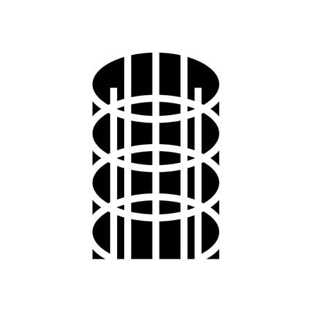 hrb500 rebar glyph icon vector. hrb500 rebar sign. isolated contour symbol black illustrationのイラスト素材