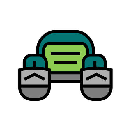 fly fishing pontoon color icon vector. fly fishing pontoon sign. isolated symbol illustrationのイラスト素材