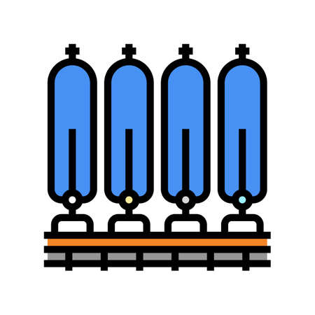 water filter system color icon vector. water filter system sign. isolated symbol illustrationのイラスト素材