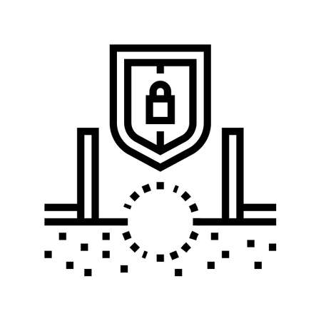 anti-corrosion work pipeline construction line icon vector. anti-corrosion work pipeline construction sign. isolated contour symbol black illustrationのイラスト素材