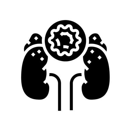 cushing cortisol syndrome glyph icon vector. cushing cortisol syndrome sign. isolated contour symbol black illustrationのイラスト素材