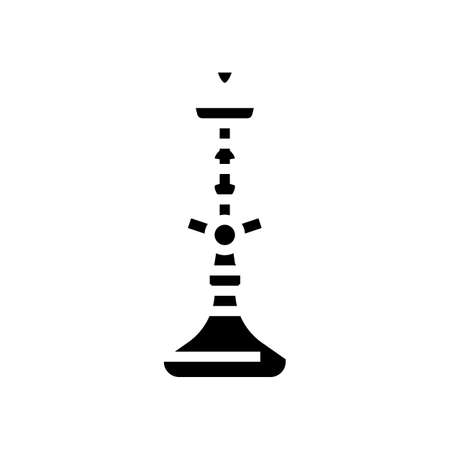 turkish hookah glyph icon vector. turkish hookah sign. isolated contour symbol black illustrationのイラスト素材