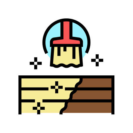 deck and patio repair color icon vector. deck and patio repair sign. isolated symbol illustrationのイラスト素材