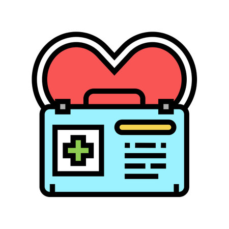 first aid color icon vector. first aid sign. isolated symbol illustrationのイラスト素材