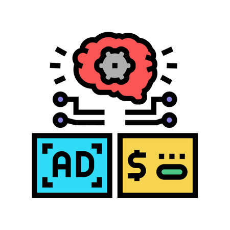 programmatic advertising color icon vector. programmatic advertising sign. isolated symbol illustrationのイラスト素材