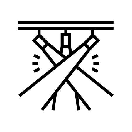 night club lighting equipment line icon vector. night club lighting equipment sign. isolated contour symbol black illustrationのイラスト素材