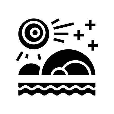 nature boho glyph icon vector. nature boho sign. isolated contour symbol black illustrationのイラスト素材