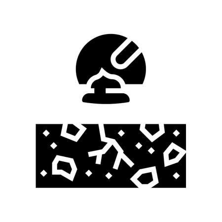 countertop repair glyph icon vector. countertop repair sign. isolated contour symbol black illustrationのイラスト素材