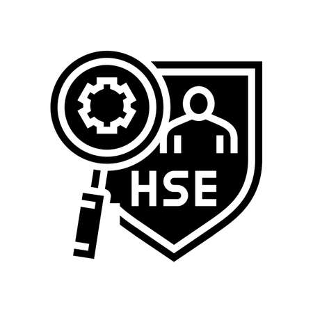 health safety environment glyph icon vector. health safety environment sign. isolated contour symbol black illustrationのイラスト素材