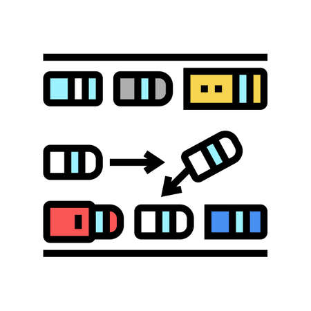 parallel parking color icon vector. parallel parking sign. isolated symbol illustrationのイラスト素材