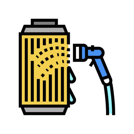 filter cleaning color icon vector. filter cleaning sign. isolated symbol illustrationのイラスト素材
