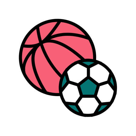 active play toys color icon vector. active play toys sign. isolated symbol illustrationのイラスト素材