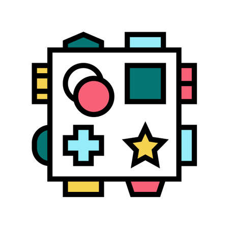 early learning toys color icon vector. early learning toys sign. isolated symbol illustrationのイラスト素材