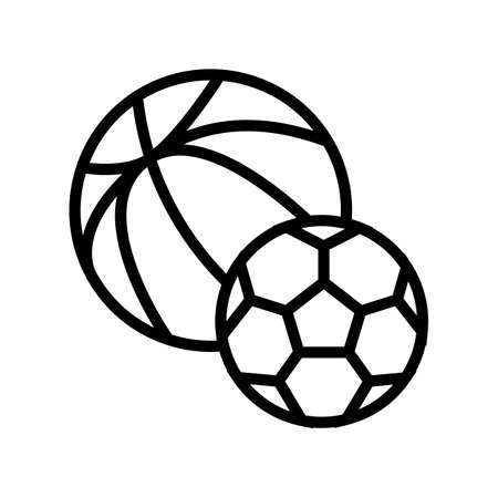 active play toys line icon vector. active play toys sign. isolated contour symbol black illustrationのイラスト素材