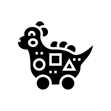 baby toys glyph icon vector. baby toys sign. isolated contour symbol black illustrationのイラスト素材