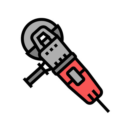 angle grinder tool color icon vector. angle grinder tool sign. isolated symbol illustrationのイラスト素材