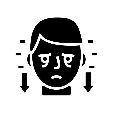 hyperthyroidism endocrinology glyph icon vector. hyperthyroidism endocrinology sign. isolated contour symbol black illustrationのイラスト素材