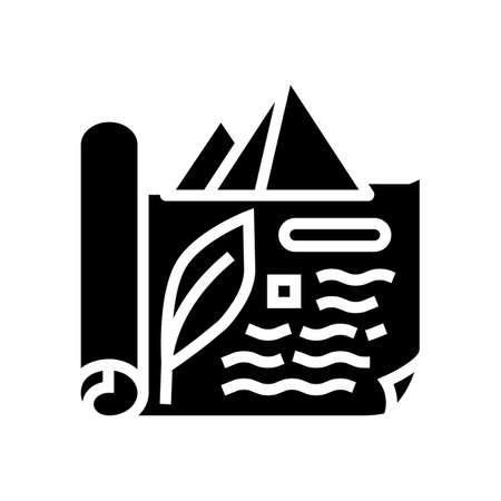 ancient egypt history glyph icon vector. ancient egypt history sign. isolated contour symbol black illustrationのイラスト素材