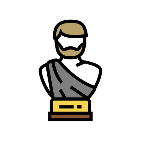 statue ancient rome color icon vector. statue ancient rome sign. isolated symbol illustrationのイラスト素材