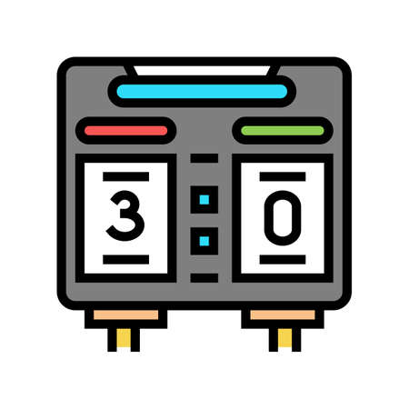 scoreboard soccer color icon vector. scoreboard soccer sign. isolated symbol illustrationのイラスト素材