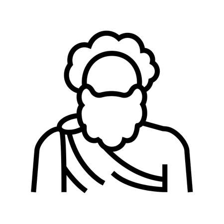 human ancient greece line icon vector. human ancient greece sign. isolated contour symbol black illustrationのイラスト素材