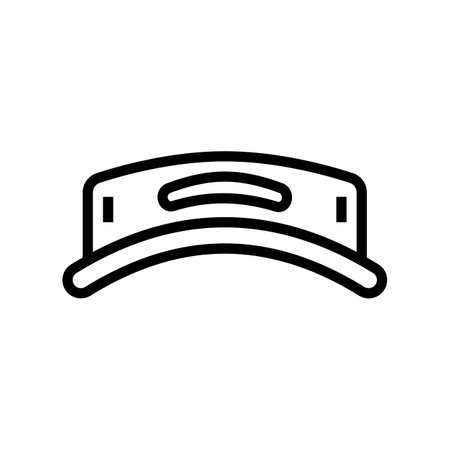 visor hat golf player line icon vector. visor hat golf player sign. isolated contour symbol black illustrationのイラスト素材