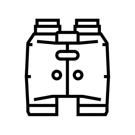 binocular tool line icon vector. binocular tool sign. isolated contour symbol black illustrationのイラスト素材