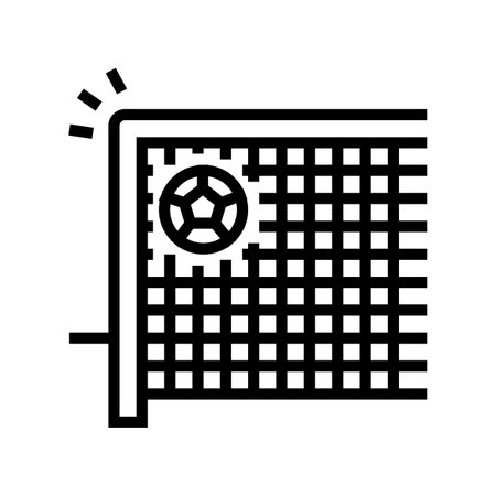 goal soccer line icon vector. goal soccer sign. isolated contour symbol black illustrationのイラスト素材