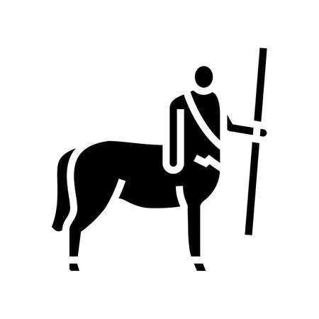 centaur ancient greece glyph icon vector. centaur ancient greece sign. isolated contour symbol black illustrationのイラスト素材