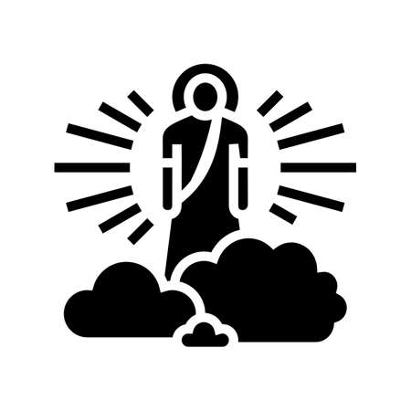 god christianity glyph icon vector. god christianity sign. isolated contour symbol black illustrationのイラスト素材