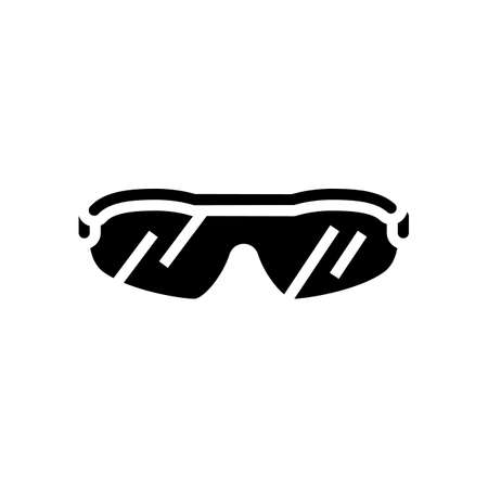 sunglasses golf player accessory glyph icon vector. sunglasses golf player accessory sign. isolated contour symbol black illustrationのイラスト素材