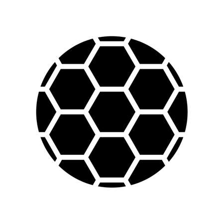 ball soccer glyph icon vector. ball soccer sign. isolated contour symbol black illustrationのイラスト素材
