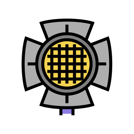 spotlight electric equipment color icon vector. spotlight electric equipment sign. isolated symbol illustrationのイラスト素材