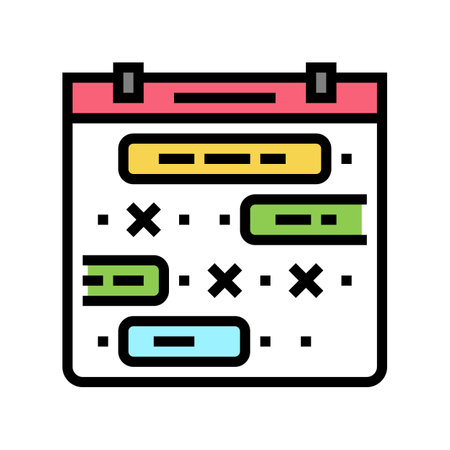 diet calendar graphic color icon vector. diet calendar graphic sign. isolated symbol illustrationのイラスト素材