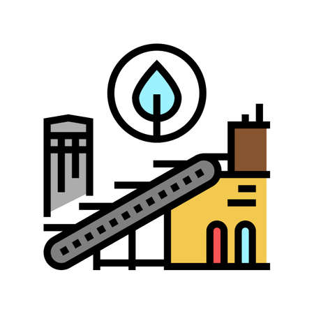 environmental technologies color icon vector. environmental technologies sign. isolated symbol illustrationのイラスト素材