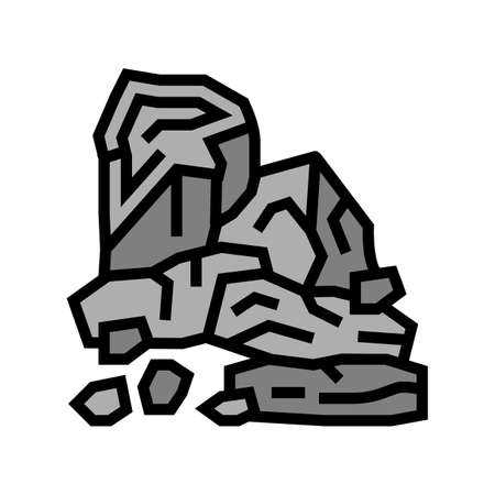 charcoal wooden color icon vector. charcoal wooden sign. isolated symbol illustrationのイラスト素材