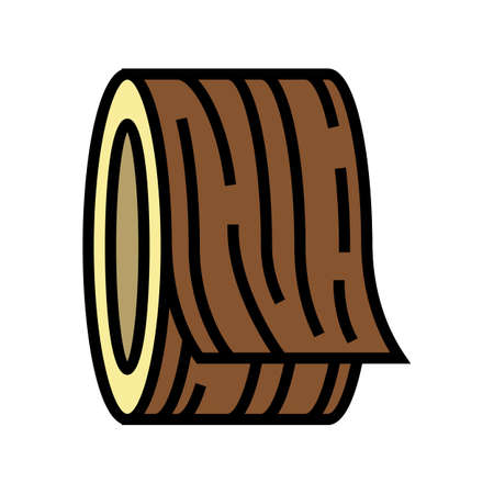 veneers wooden color icon vector. veneers wooden sign. isolated symbol illustrationのイラスト素材