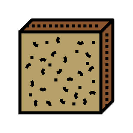 fiber board color icon vector. fiber board sign. isolated symbol illustrationのイラスト素材