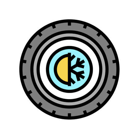 all season tires color icon vector. all season tires sign. isolated symbol illustrationのイラスト素材