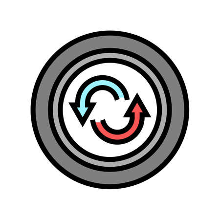 spare tires color icon vector. spare tires sign. isolated symbol illustrationのイラスト素材