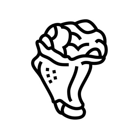 drumette chicken line icon vector. drumette chicken sign. isolated contour symbol black illustrationのイラスト素材