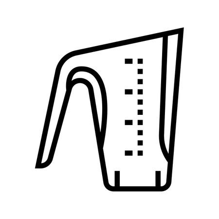 measuring cup line icon vector. measuring cup sign. isolated contour symbol black illustrationのイラスト素材