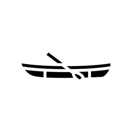dinghy boat glyph icon vector. dinghy boat sign. isolated contour symbol black illustrationのイラスト素材