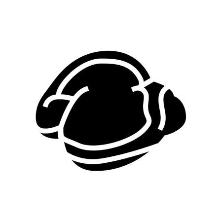 gizzard chicken glyph icon vector. gizzard chicken sign. isolated contour symbol black illustrationのイラスト素材