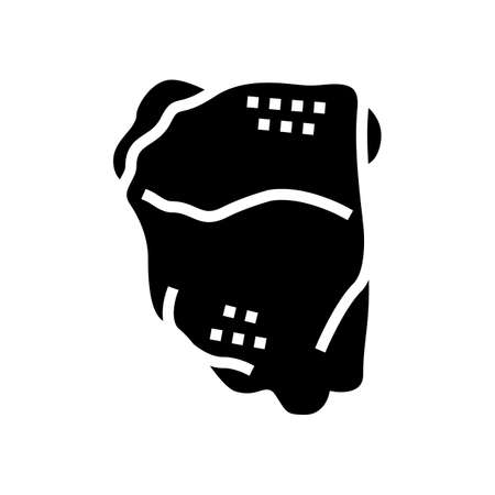 thigh bone-in chicken glyph icon vector. thigh bone-in chicken sign. isolated contour symbol black illustrationのイラスト素材