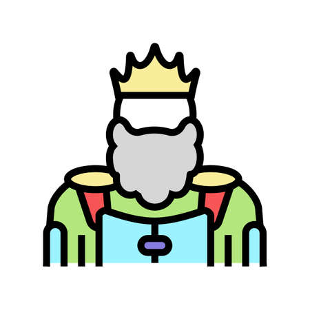 king kingdom color icon vector. king kingdom sign. isolated symbol illustrationのイラスト素材
