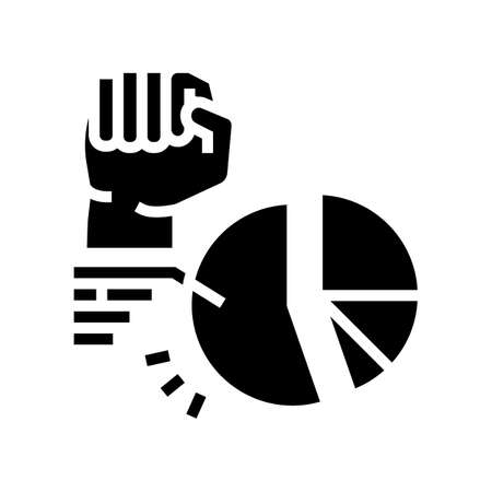 majority rule glyph icon vector. majority rule sign. isolated contour symbol black illustrationのイラスト素材