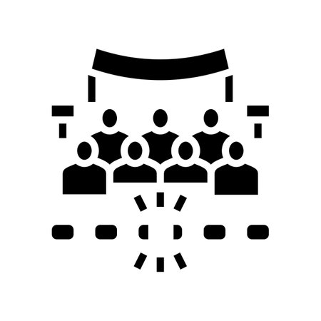 freedom of assembly glyph icon vector. freedom of assembly sign. isolated contour symbol black illustrationのイラスト素材