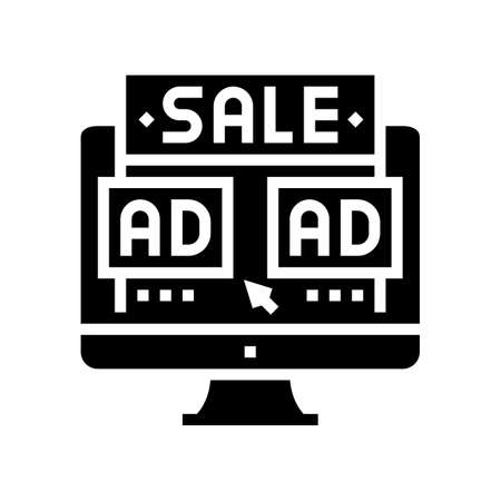 sales promotion glyph icon vector. sales promotion sign. isolated contour symbol black illustrationのイラスト素材